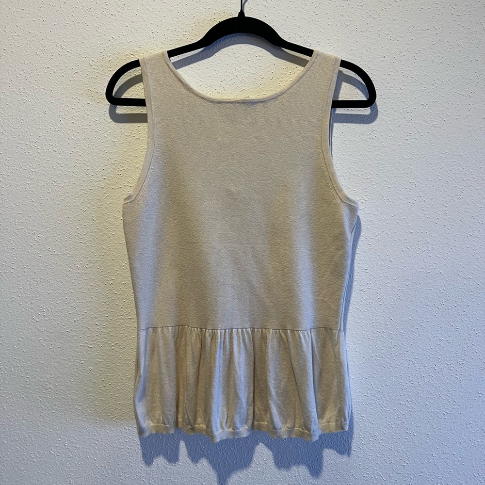 LOFT Sleeveless Knit Peplum Top